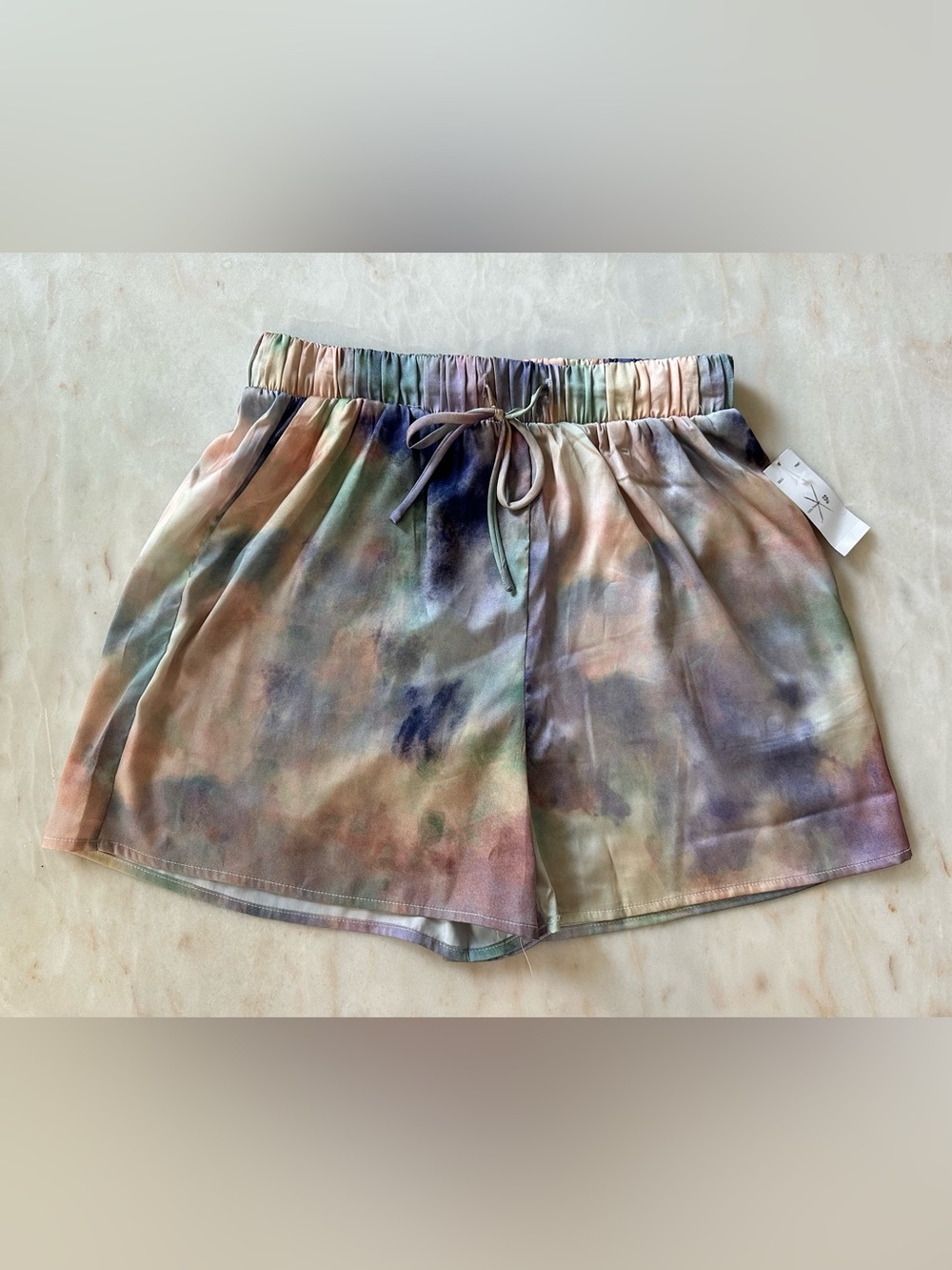 Industry Republic Clothing - Pastel Multicolor Satin Shorts